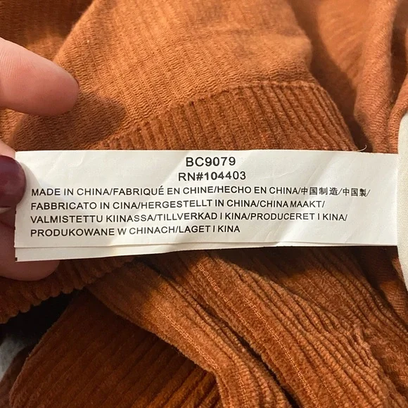 JOA Medium Dark Orange Corduroy Jacket - Picture 9 of 10